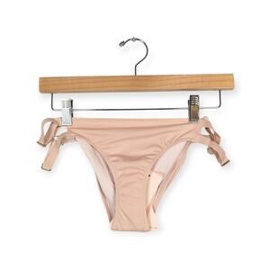 HAH Hot As Hell Bikini Bottom S Light Nude Blush Double Strap Swim NWT